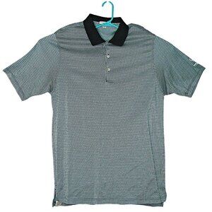 Peter Millar Mens Golf Polo Athletic Shirt Teal Green Black Phoenix CC Logo XL